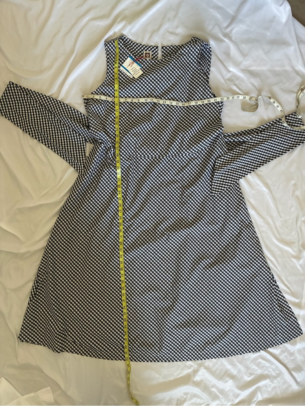 Anne Klein Black and White Gingham Sleeveless A-Line Dress - Picture 4 of 10